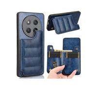 (For Honor X60 Pro / X9c / Magic7 Lite, Blue) Cow Pattern Sewing Card Bag Phone Case