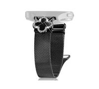 For Huami Amazfit Bip 3 Bip 3 Pro Milanese Band Clover Decor Electroplated Stainless Steel Strap, Si