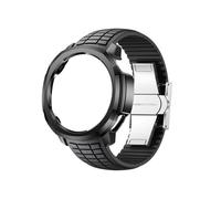For Huawei Watch GT Runner 2 Cinturino curvo specializzato Sostituisci custodia for PC Bracciale con cinturino in silicone accessori(Black+black)