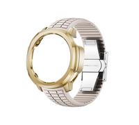 For Huawei Watch GT Runner 2 Cinturino curvo specializzato Sostituisci custodia for PC Bracciale con cinturino in silicone accessori(Gold+starlight)