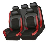 For Hyundai for Kona for Kona for Hybrid for Kona for Electric for Kona for N SUV 2018-2025 Seat Cover Sets Full PU Leather Front Rear Cushion Protector Accessories(Red)