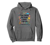 for I Know The Plans I Have for You Christian Back To School Felpa con Cappuccio