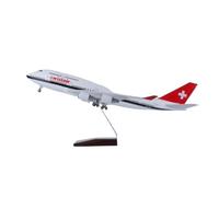 For il modello di aereo Boeing 747 Swissair da 47 cm, scala 1:150, in resina, da collezione, con ruote e luci a LED.