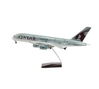 For il modello di aereo passeggeri Airbus A380 del Qatar da 46 cm, in scala 1/160, in resina pressofusa, da collezione, con base LED.(Withled)