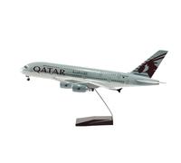 For il modello di aereo passeggeri Airbus A380 del Qatar da 46 cm, in scala 1/160, in resina pressofusa, da collezione, con base LED.(Noled)