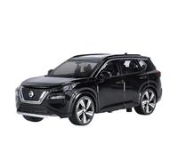 For il modello in lega SUV X-TRAIL 1:32 con simulazione di suoni e luci, decorazioni for modelli di veicoli fuoristrada in metallo pressofuso(Black)