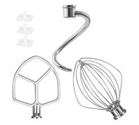 For Impastatrice Da 6 QT K256WW, Frusta A Filo E Pala A Lama Piatta, Accessori For Impastatrici In Acciaio Inossidabile - T33C