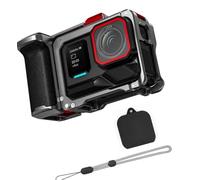 For Insa360 Ace Pro 2 /Ace Pro, Metal Cage Mount with Cold Shoe Interface and Shutter Release Camera Grip for Vlogging/Travel Shooting Aluminium Cage Frame with Camera Selfie Grip