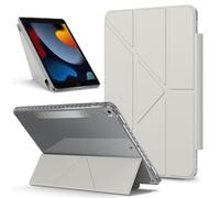 for iPad Air 3 Case 10.5 inch Detachable Magnetic Cover Slim Protective Tablet Cases, Multi-Angle Viewing Clear Transparent Stand Shockproof Back Shell(Gris)