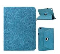 For iPad air/air2 9.7 2017/2018 9.7 Inch 6th/5th Generation 2018 2017 Case Slim PU Leather Stand Folding Folio Cover 360 Degree Rotating Stand Leather Cover Protective Shell and Pocket(Mavi)