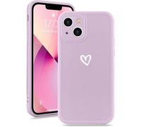 For Iphone 13 Phone Case Cute Girls Silicone Shockproof Protective Bumper Cases with Love Heart Pattern Design for Iphone 13 Pink