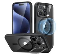 for iPhone 15 Pro Case, Compatible with MagSafe, Military-Grade Protective Case, Built-In Stash Stand Phone Case,