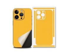 For iPhone 17 Pro Max Skin Wrap - Premium 3M Metallic Film, Bare Metal Feel, Primary Color Fusion Look for Minimalist Style Lovers (Yellow,17)