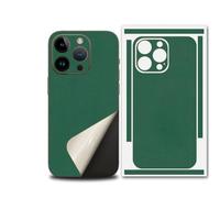 For iPhone 17 Pro Max Skin Wrap, Ultra-Thin 3M Texture Matte Carbon Fiber Full Body Protective Sticker for Minimalist Style Lovers (Dark Green,for 14pro)