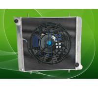 For Jaguar XKE E-Type Series 1 3.8L Aluminum Radiator+fan 1961-1964 1962 63 MT