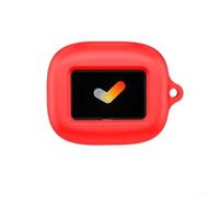 for jbl LIVE Buds4 - Custodia morbida per cover sottile in silicone lavabile - Custodia per cuffie resistente agli urti, pelle da viaggio rossa, 8 x 8 x 1 cm (rosso)