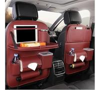 For Jeep Cherokee Compass Renegade, scatola portaoggetti multifunzionale in pelle sospesa sullo schienale del sedile con vassoio da tavolo pieghevole, accessori viaggio impermeabili(Wine-red,2pcs)