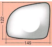 For KIA PICANTO DAL 01.2008>04.2011 VETRO DX CROMATO PER SPECCHIETTO RETROVISORE