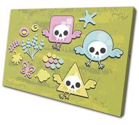 For Kids Room Punk Cute Cartoon SINGLE TELA parete arte foto stampa