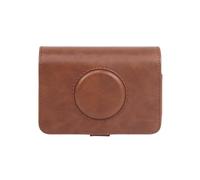 For Kodak PRINTOMATIC Full Body Camera PU Leather Case Bag with Strap (Brown)