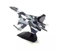 For la collezione di modelli di aerei in lega di metallo in miniatura del caccia russo Su-35 in scala 1/100(Black and white)