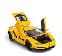 For Lamborghini Car 1 24 Simulation Alloy Sound And Light Force Control Model Toy Car(Yellow)