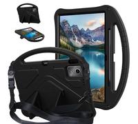 For Lenovo Idea Tab Plus 12.1 Inch 2025 TB-365FC Case Kids Case Lightweight EVA Tablet Cover with Adjustable Strap, Shockproof Handle & Kickstand for Children, Portable Protective Shell(Siyah)
