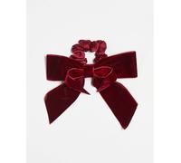 For Love & Lemons - Elastico per capelli con fiocco in velluto rosso One Size