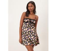 For Love & Lemons - Kayla - Vestito sottoveste nero multicolore L