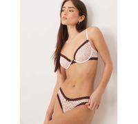 For Love & Lemons - Pamela - Slip rosa in coordinato L