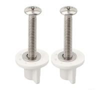 For M6 Toilet Seat Hinge Bolts and Screws Set, Plastic and Metal Top-Mount Fixings Compatible with Various Toilet Seats, Hand-Tightened Installation for Secure Replacement(48mm screw with nuts)