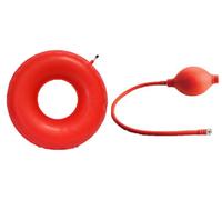 Ciambella gonfiabile per invalidi in gomma rossa team deluxe con pompa 45cm diametro