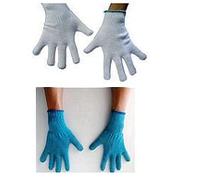 Guanto ambidestro in cotone monofilo bianco per allergie dermatologiche senza cuciture polsino elastico larghezza 65 mm 6,5 1 paio