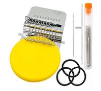 For Mini Knitting Machine & Sock Darning Loom, Easy to Carry Small Loom for Household Mending, Portable Handheld DIY Knitting Tool Kit for Beginners, Crochet Style Repair Machine (Yellow 14 Pins)