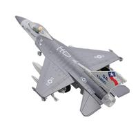 For mini velivoli in lega F-16 con suono e luce, modello militare in micro metallo da caccia, collezione regalo giocattolo for ragazzi(Gray)