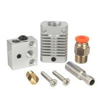 For MK8 Kit estrusore assemblato Hot End Ender 3 CR10 Stampante 1,75 mm Ugello da 0,4 mm Blocco riscaldante in alluminio Accessori for stampante 3D distintivo(CR10 Silver Steel)