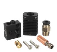 For MK8 Kit estrusore assemblato Hot End Ender 3 CR10 Stampante 1,75 mm Ugello da 0,4 mm Blocco riscaldante in alluminio Accessori for stampante 3D distintivo(CR10 Black Titanium)