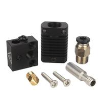 For MK8 Kit estrusore assemblato Hot End Ender 3 CR10 Stampante 1,75 mm Ugello da 0,4 mm Blocco riscaldante in alluminio Accessori for stampante 3D distintivo(CR10 Black Steel)