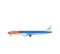 For modellino di aereo, 47 cm, scala 1/157, B777 della KLM Royal Dutch Airlines, modello di aereo in resina pressofusa con luci e ruote.(Noled)