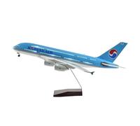 For modello di aereo da 45,5 cm, scala 1/160, modello di aereo della compagnia aerea internazionale A380 con luci e ruote, modello in resina plastica pressofusa(Nolied)