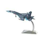 For modello di aereo da caccia in metallo pressofuso Su-35 in scala 1:72, modello di aereo da caccia in lega SU35 Fighter Collection Level con supporto(Blue)