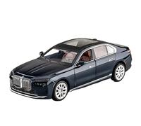 For modello di auto in lega BM I7 M70L in scala 1:24, modello di auto in metallo pressofuso con suono e luce, ornamento da collezione(Black)