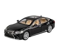For modello di auto in lega Lexus LS500H in scala 1:32, auto giocattolo pressofusa ad alta fedeltà con suoni e luci, da collezione(Black)