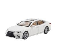For modello di auto Lexus LS500H in lega di zinco 1:32, simulata un'auto in metallo pressofuso con effetti sonori e luminosi, ideale for l'arredamento della casa.(White)