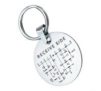 for morse Code Training Coin in acciaio inox CW Practice for Ham Radio Enthusiasts Portable Keychain Learning Black Finish (singolo quadrato nero)