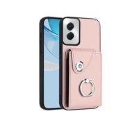 (For Motorola Moto G Power 2024 5G, Pink) Organ Card Bag Ring Holder Phone Case