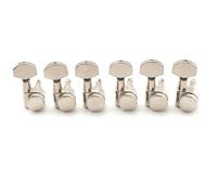 For Mus-iclily Pro 6-in-line Rapporto 15:1 Testine di chiusura a 2 pin completamente sigillate Sintonizzatori Piroli Chiavi for chitarra SQ ST Tele(Nickel)