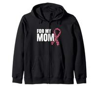 For My Mom Breast Cancer Awareness Nastro Rosa Felpa con Cappuccio