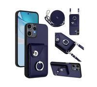 (For Nothing CMF Phone 2 Pro, Blue) Organ Card Bag Ring Holder Phone Case with Long Lanyard
