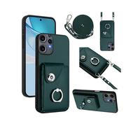 (For Nothing CMF Phone 2 Pro, Green) Organ Card Bag Ring Holder Phone Case with Long Lanyard